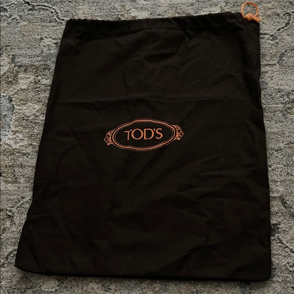 Tod's Brown Dust Bag with Orange Logo